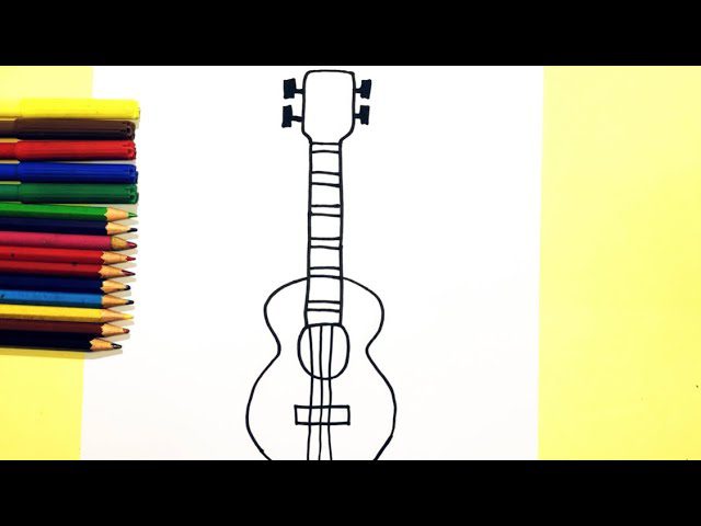 Cómo Dibujar Una Guitarra Fácil Paso a Paso Para Principiantes