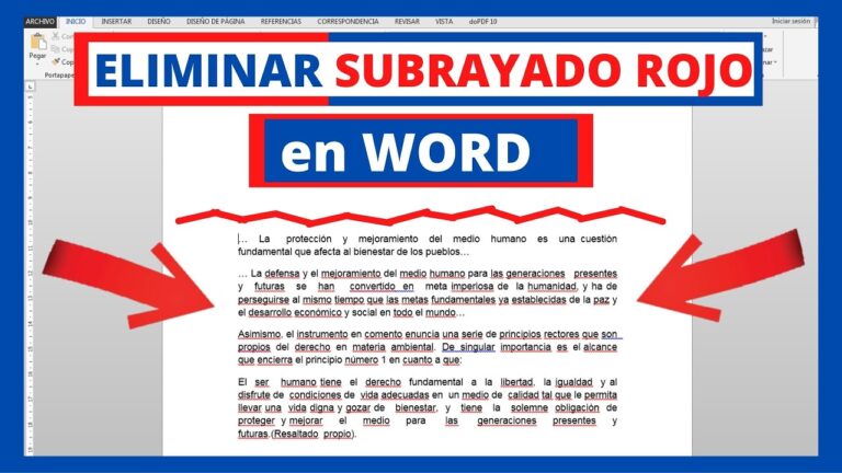 Cómo puedo quitar las líneas rojas de corrección en Word 5 Cómo puedo quitar las líneas rojas de corrección en Word