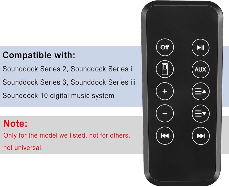 Afstandsbediening Bose Sounddock III - Afstandsbedieningen