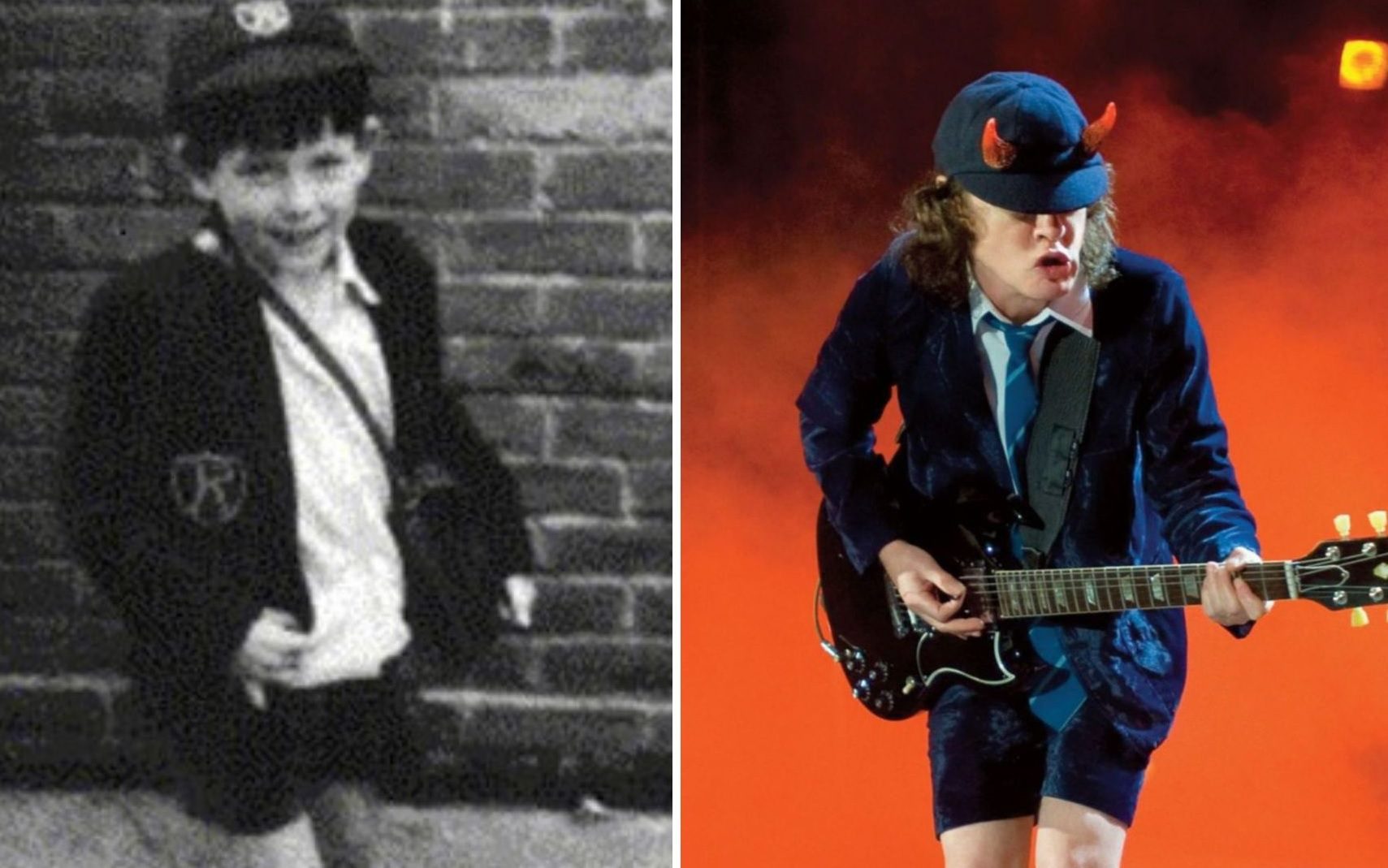 Por qué el guitarrista de AC/DC usa uniforme en sus presentaciones